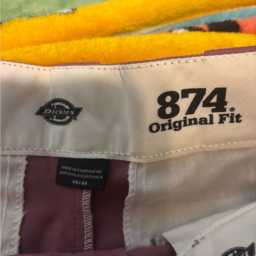 Dickies Straight Leg Work Pants Mauve Pink - Picture 4 of 8